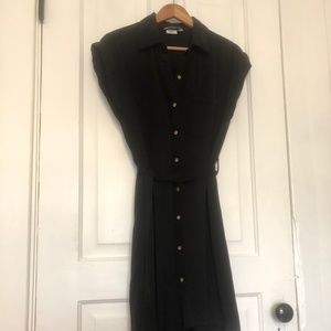 Black shirtdress